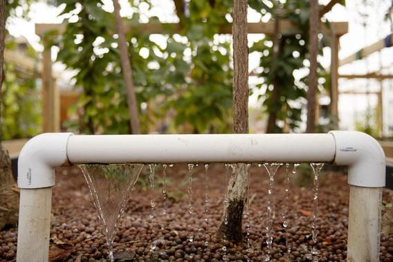 Close up of irrigation system